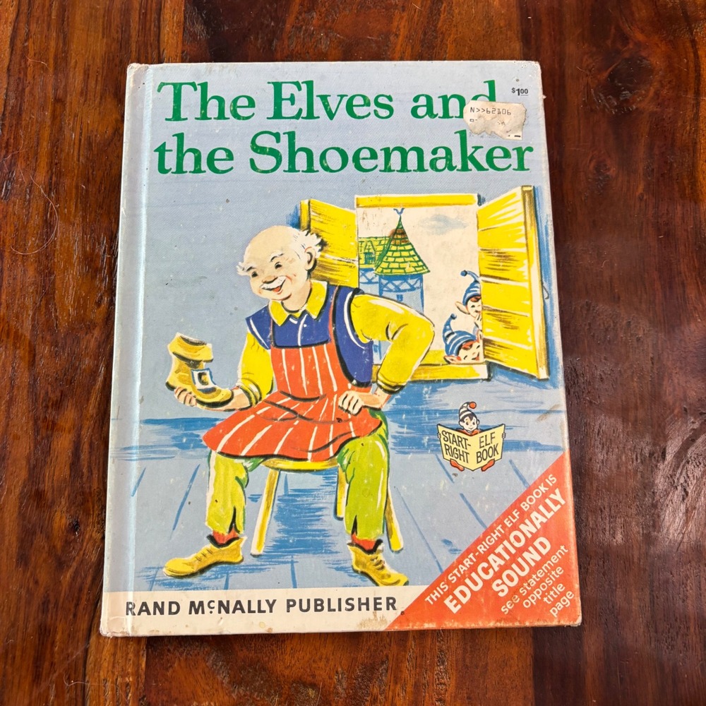 Vintage 1966 The Elves and the Shoemaker Rand McNally Start-Right Elf Book Hard